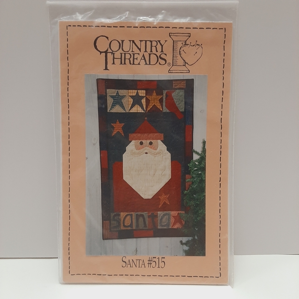 π Santa Quilt Country Threads Kit Vintage Sewing Pattern Packet - Picture 2 of 4